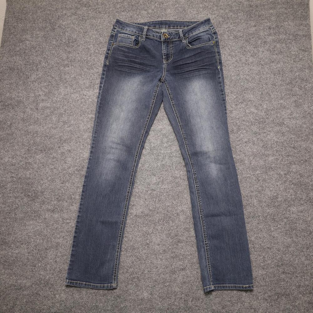 Bass Pro Shops Jeans Womens 6 Medium Wash Blue Mid Rise Straight Stretch Denim
